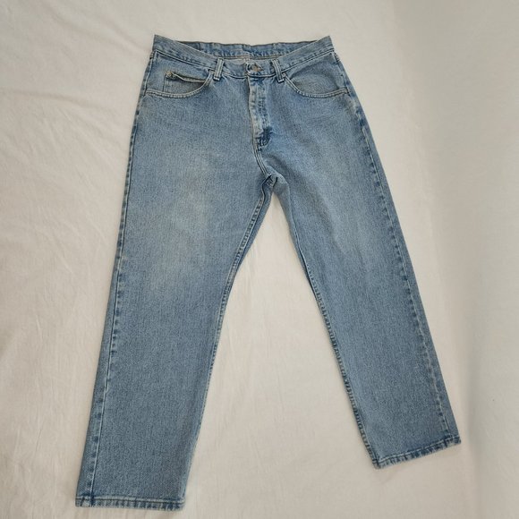 Vintage WRANGLER GORPCORE Festival Straight Leg Hi-Rise UNISEX Jeans Size 34X29 - Picture 7 of 16